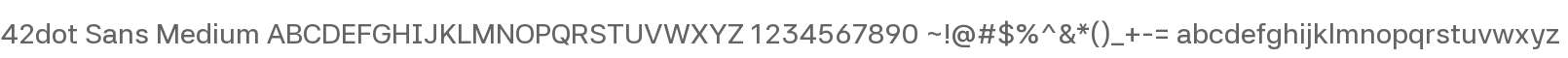 42dot Sans Medium