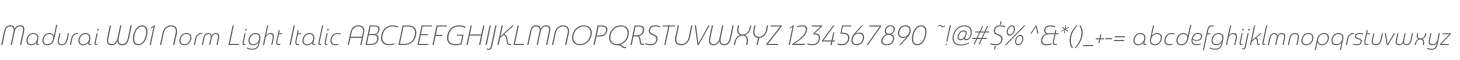 Madurai W01 Norm Light Italic