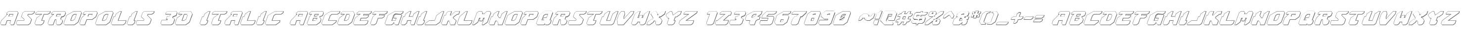 Astropolis 3D Italic