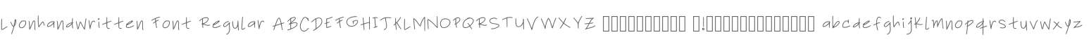 Lyonhandwritten Font
