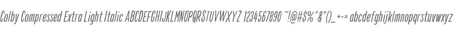 Colby Compressed Extra Light Italic