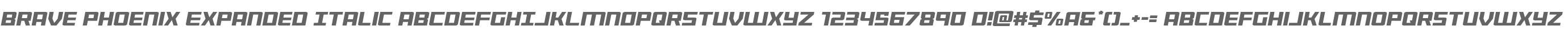 Brave Phoenix Expanded Italic