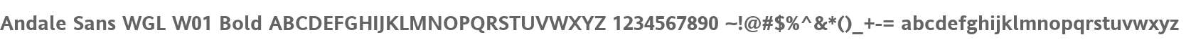 Andale Sans WGL W01 Bold