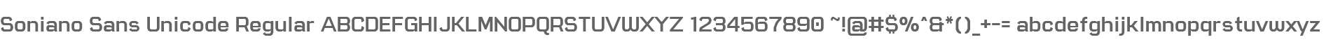 Soniano Sans Unicode Regular