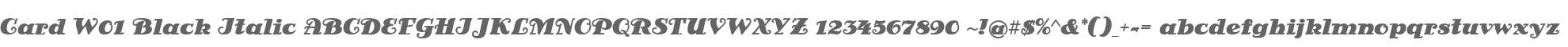 Card W01 Black Italic