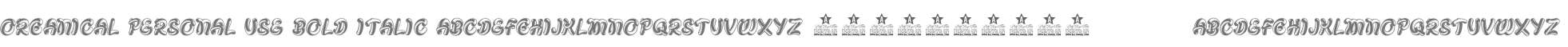 ORGANICAL PERSONAL USE Bold Italic