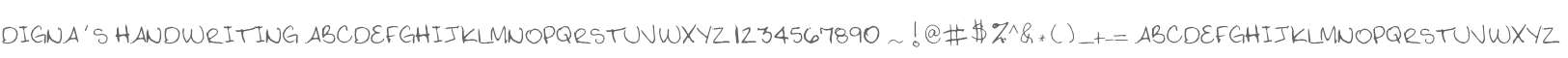Digna's Handwriting