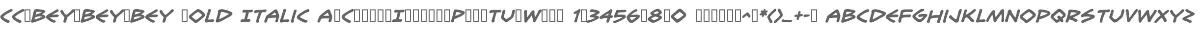 CCObeyObeyObey Bold Italic