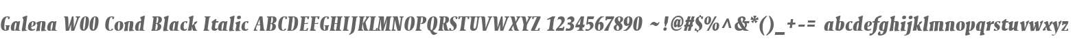 Galena W00 Cond Black Italic