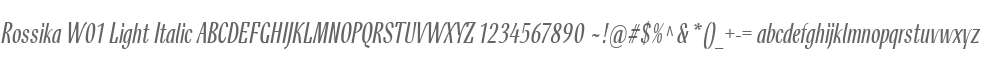 Rossika W01 Light Italic