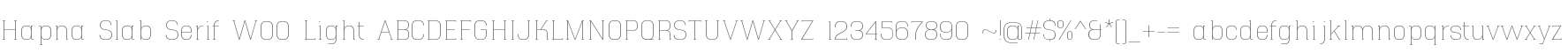 Hapna Slab Serif W00 Light
