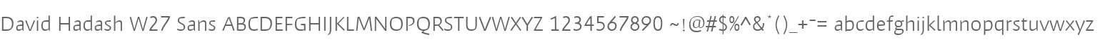 David Hadash W27 Sans