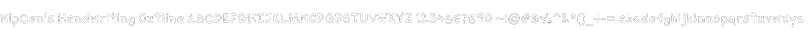NipCen's Handwriting Outline