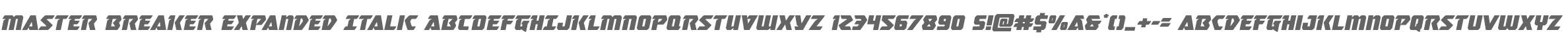 Master Breaker Expanded Italic