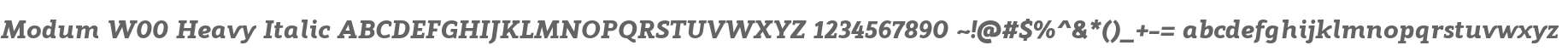 Modum W00 Heavy Italic