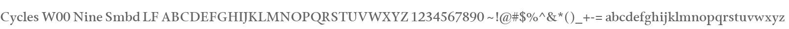 Cycles W00 Nine Smbd LF