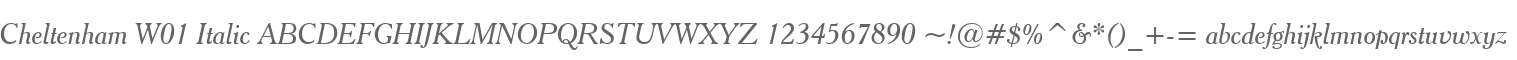 Cheltenham W01 Italic