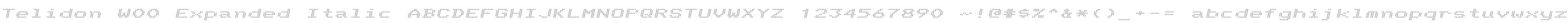 Telidon W00 Expanded Italic