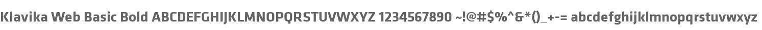 Klavika Web Basic Bold