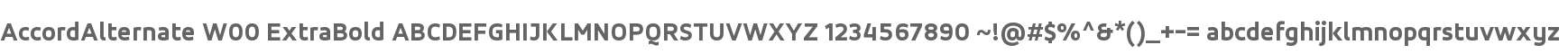 AccordAlternate W00 ExtraBold