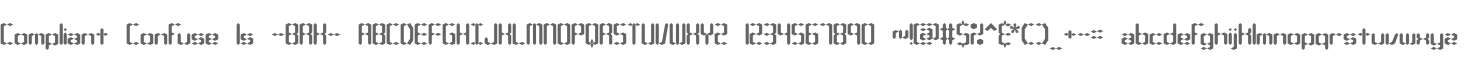 Compliant Confuse 1s -BRK-