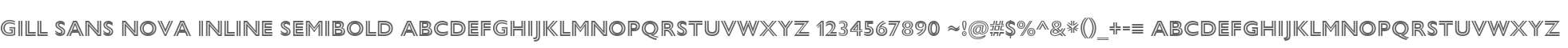 Gill Sans Nova Inline SemiBold