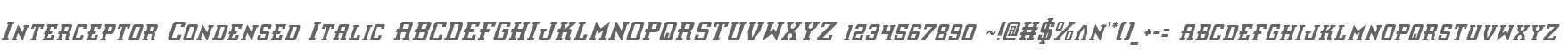 Interceptor Condensed Italic