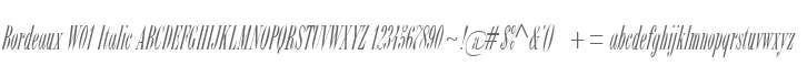 Bordeaux W01 Italic