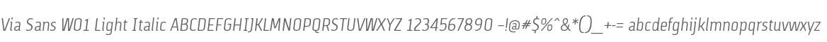 Via Sans W01 Light Italic