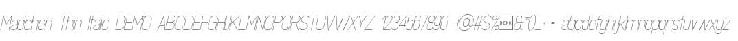 Madchen Thin Italic DEMO