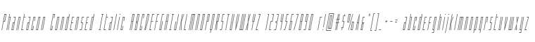 Phantacon Condensed Italic