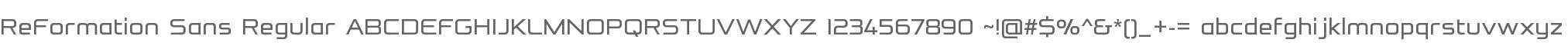 ReFormation Sans Regular