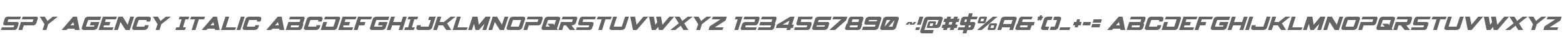 Spy Agency Italic