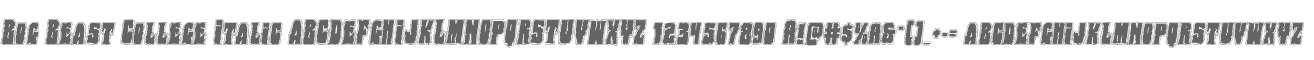 Bog Beast College Italic