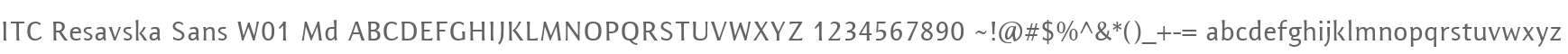 ITC Resavska Sans W01 Md