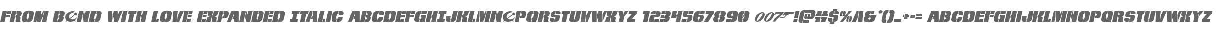 From BOND With Love Expanded Italic