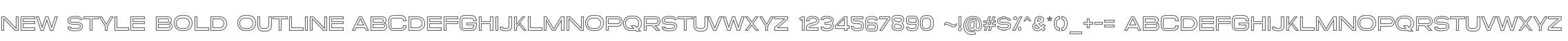 New Style Bold Outline