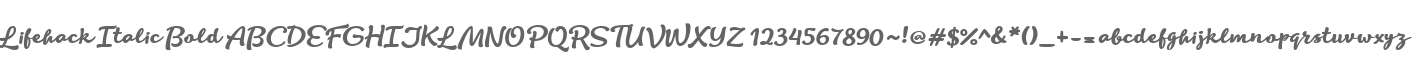 Lifehack Italic Bold