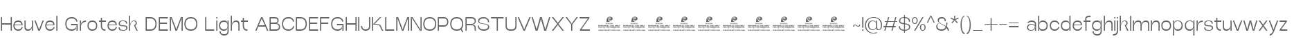 Heuvel Grotesk DEMO Light