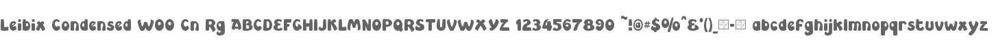 Leibix Condensed W00 Cn Rg