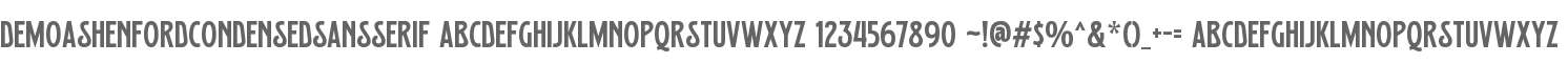 Demo Ashenford Condensed Sans S