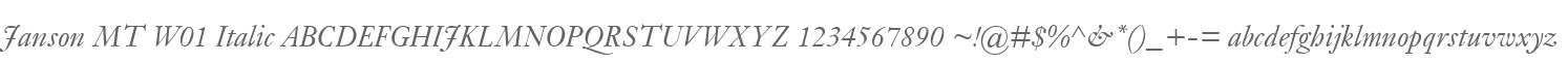 Janson MT W01 Italic