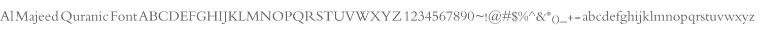 Al Majeed Quranic Font