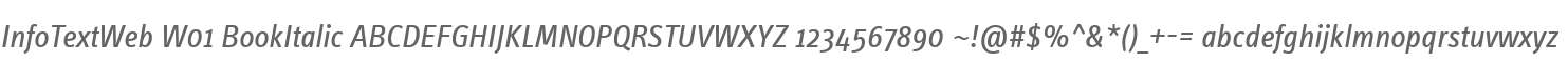 InfoTextWeb W01 BookItalic