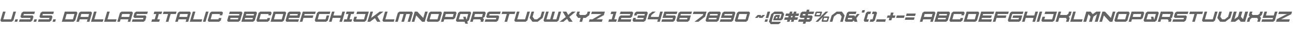 U.S.S. Dallas Italic