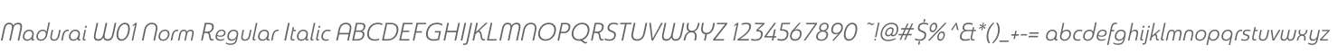 Madurai W01 Norm Regular Italic