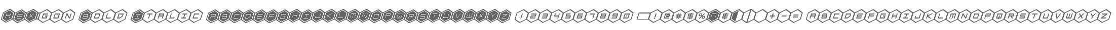 HEX:gon Bold Italic