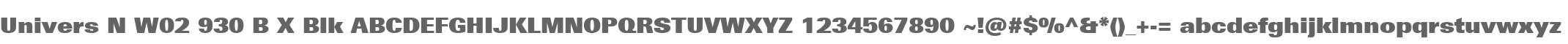 Univers N W02 930 B X Blk