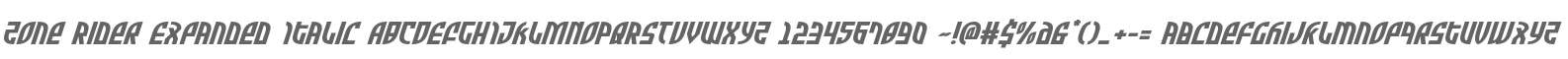 Zone Rider Expanded Italic