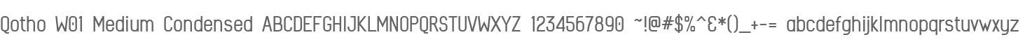 Qotho W01 Medium Condensed